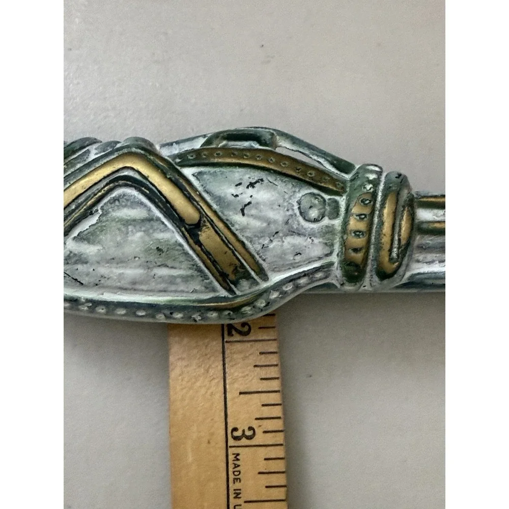 Vintage  Cast Iron Golf Bag w/ Clubs Door Knocker rusty‎ color patina